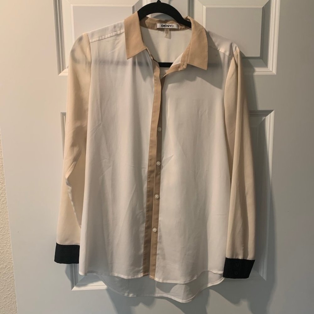DKNYC Button Down Blouse